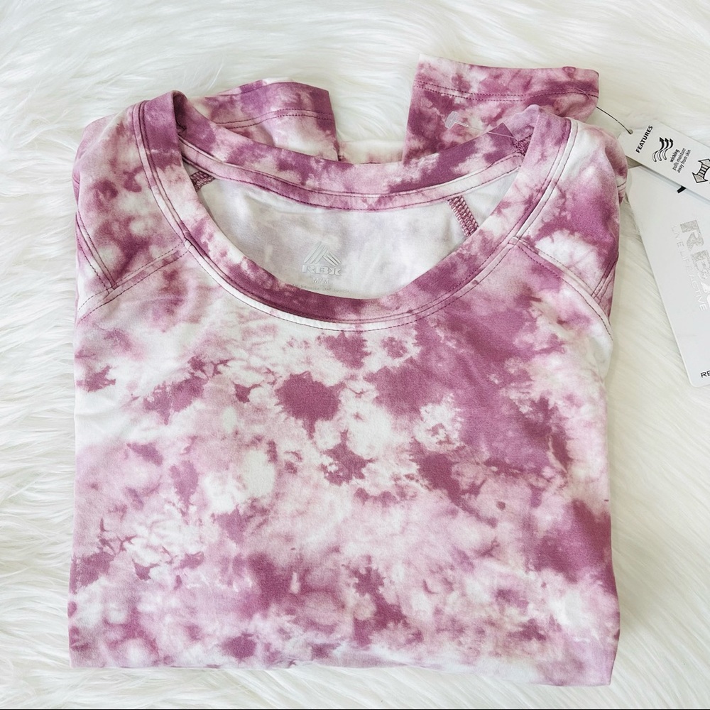RBX SWEATSHIRT moisture wicking Flexibility PEACH SKIN stylish marbled purple M - Picture 11 of 11